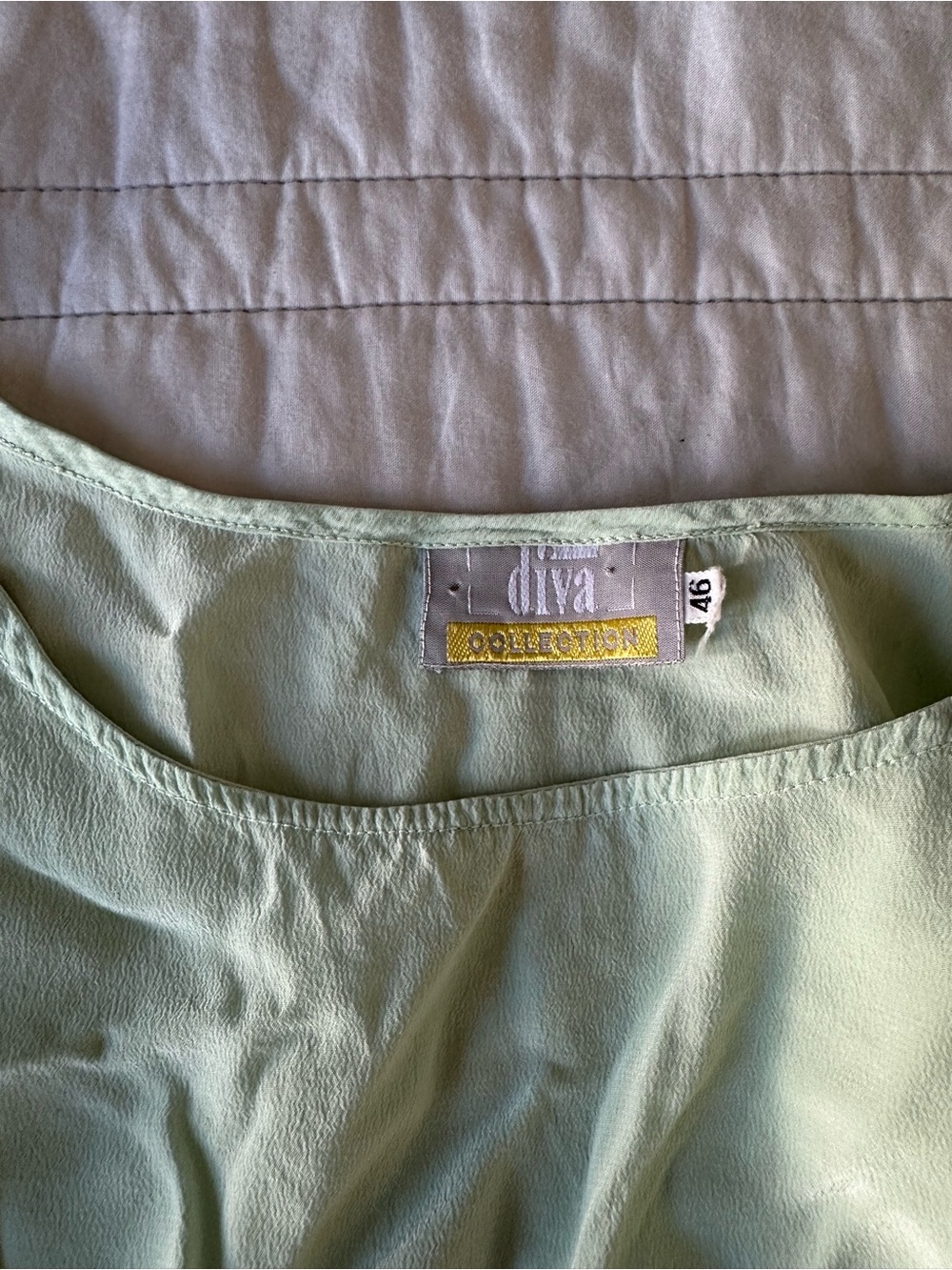 Vintage Mint Green Silk Tank - Picture 2 of 5